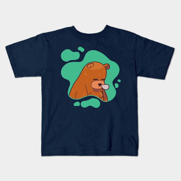 Sleepy Bear Kids T-Shirt by TASCHE